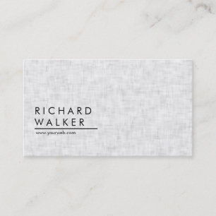 Carte De Visite Professionnel Moderne Minimal Blanc clair Élégant