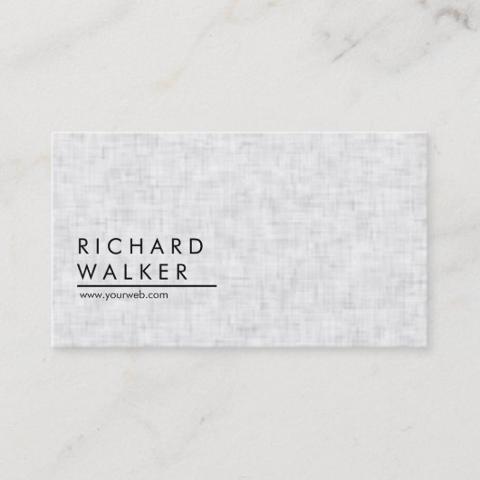 Carte De Visite Professionnel Moderne Minimal Blanc clair Élégant (Devant)