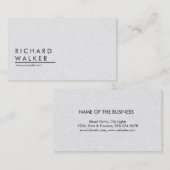 Carte De Visite Professionnel Moderne Minimal Blanc clair Élégant (Devant / Derrière)