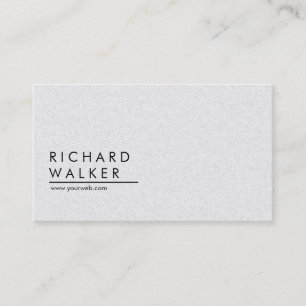 Carte De Visite Professionnel Moderne Minimal Blanc clair Élégant
