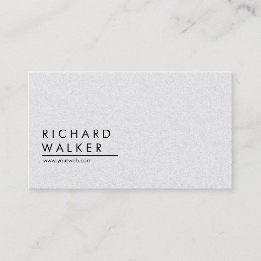 Carte De Visite Professionnel Moderne Minimal Blanc clair Élégant (Devant)