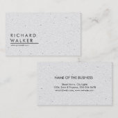 Carte De Visite Professionnel Moderne Minimal Blanc clair Élégant (Devant / Derrière)