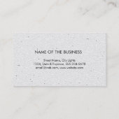 Carte De Visite Professionnel Moderne Minimal Blanc clair Élégant (Dos)