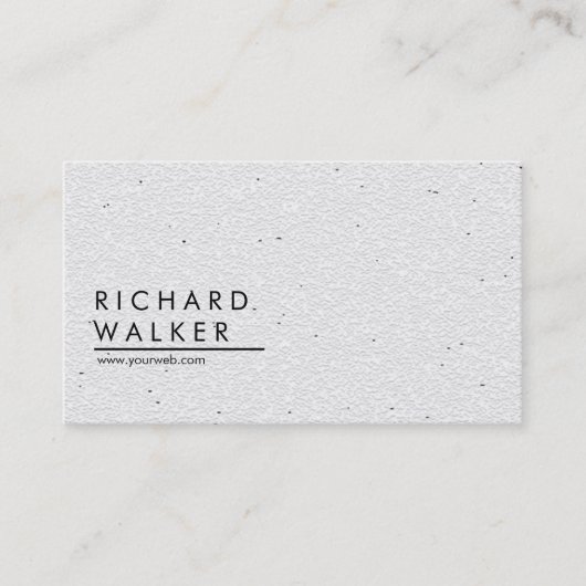 Carte De Visite Professionnel Moderne Minimal Blanc clair Élégant (Devant)