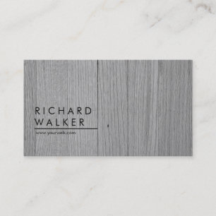Carte De Visite Professionnel Moderne Minimal Bois Noir Élégant