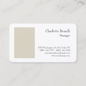 Carte De Visite Professionnel Moderne Minimal Silk Premium (Devant)