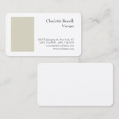 Carte De Visite Professionnel Moderne Minimal Silk Premium (Devant / Derrière)