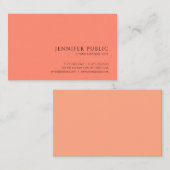 Carte De Visite Professionnel Moderne Minimale Élégant Couleur Apr (Devant / Derrière)