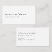 Carte De Visite Professionnel moderne minimaliste (Devant / Derrière)