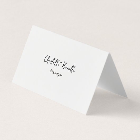 Carte De Visite Professionnel Moderne Minimaliste (Devant)