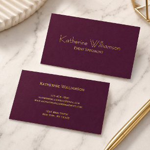 Carte De Visite Professionnel Moderne Minimaliste Bourguignon Élég