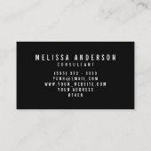 Carte De Visite Professionnel moderne minimaliste Cerulean bleu (Dos)