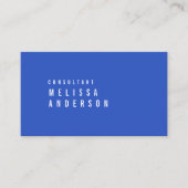 Carte De Visite Professionnel moderne minimaliste Cerulean bleu (Devant)
