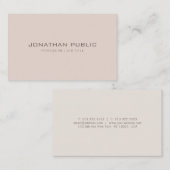 Carte De Visite Professionnel Moderne Minimaliste Élégant Plain Ha (Devant / Derrière)