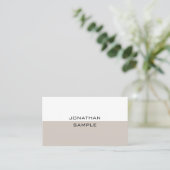 Carte De Visite Professionnel moderne minimaliste Modèle élégant (Debout devant)