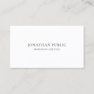 Carte De Visite Professionnel moderne minimaliste Plain élégant