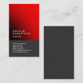 Carte de visite professionnel moderne moderne Red  (Devant / Derrière)