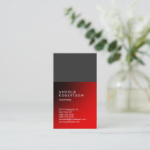 Carte de visite professionnel moderne moderne Red (Debout devant)