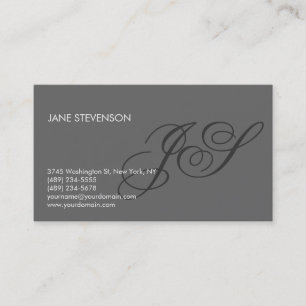 Carte de visite professionnel moderne Monogram Gre