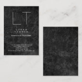 Carte De Visite Professionnel moderne Monogramme Gris Motif (Devant / Derrière)