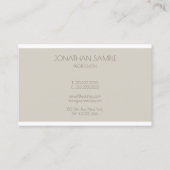 Carte De Visite Professionnel Moderne Monogramme Simple Modèle Lux (Dos)