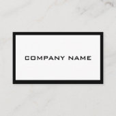 Carte de visite professionnel moderne noir et blan (Devant)