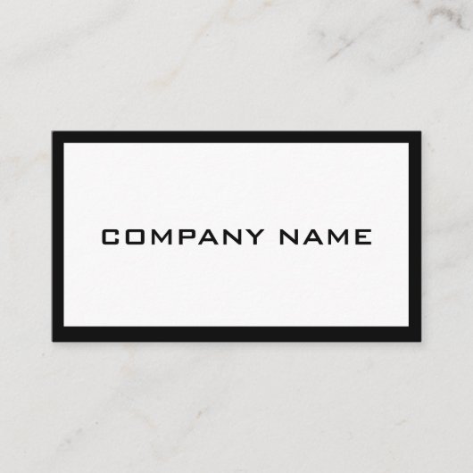 Carte de visite professionnel moderne noir et blan (Devant)