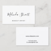 Carte De Visite Professionnel moderne noir et blanc (Devant / Derrière)