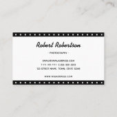 Carte De Visite Professionnel moderne noir et blanc (Dos)