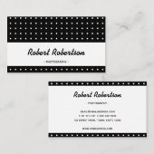 Carte De Visite Professionnel moderne noir et blanc (Devant / Derrière)