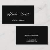 Carte De Visite Professionnel moderne noir et blanc (Devant / Derrière)
