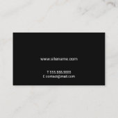 Carte De Visite Professionnel moderne noir et blanc (Dos)