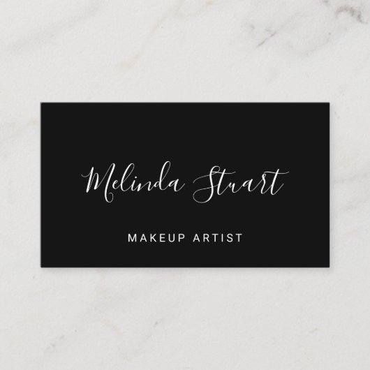 Carte De Visite Professionnel moderne noir et blanc (Devant)