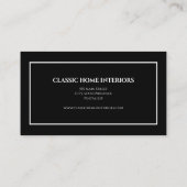 Carte De Visite Professionnel moderne noir et blanc (Dos)