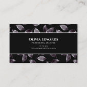 Carte De Visite Professionnel moderne noir et blanc (Devant)