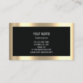 Carte De Visite Professionnel Moderne Or Simplement Minimal Noir (Dos)