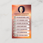 Carte De Visite professionnel moderne, personnalisation médias soc (Devant)