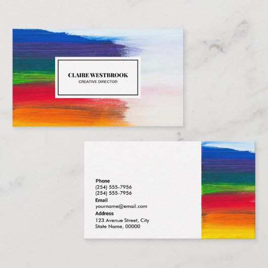 Carte De Visite Professionnel moderne Personnalisé Entreprise C (Devant / Derrière)