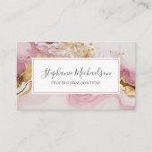 Carte De Visite Professionnel moderne Pink Gold Abstrait (Devant)