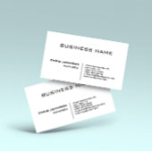 Carte De Visite Professionnel Moderne Plain Simple Premium Silk
