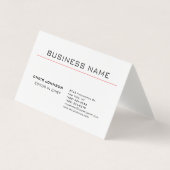 Carte De Visite Professionnel Moderne Plain Simple Premium Silk (Devant)