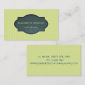 Carte De Visite Professionnel Moderne ,Points Polka (Devant / Derrière)