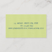 Carte De Visite Professionnel Moderne ,Points Polka (Dos)