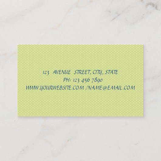 Carte De Visite Professionnel Moderne ,Points Polka (Dos)