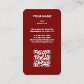 Carte de visite professionnel moderne pour Entrepr (Dos)