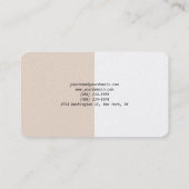 Carte De Visite Professionnel moderne Premium Pearl Monogrammé (Dos)