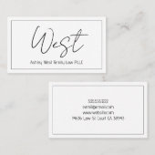 Carte de visite professionnel moderne propre (Devant / Derrière)