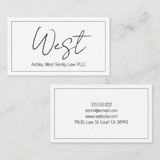 Carte de visite professionnel moderne propre (Devant / Derrière)