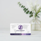 Carte De Visite Professionnel moderne QR Code personnalisé (Debout devant)