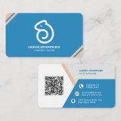 Carte De Visite Professionnel moderne QR Code personnalisé (Devant / Derrière)